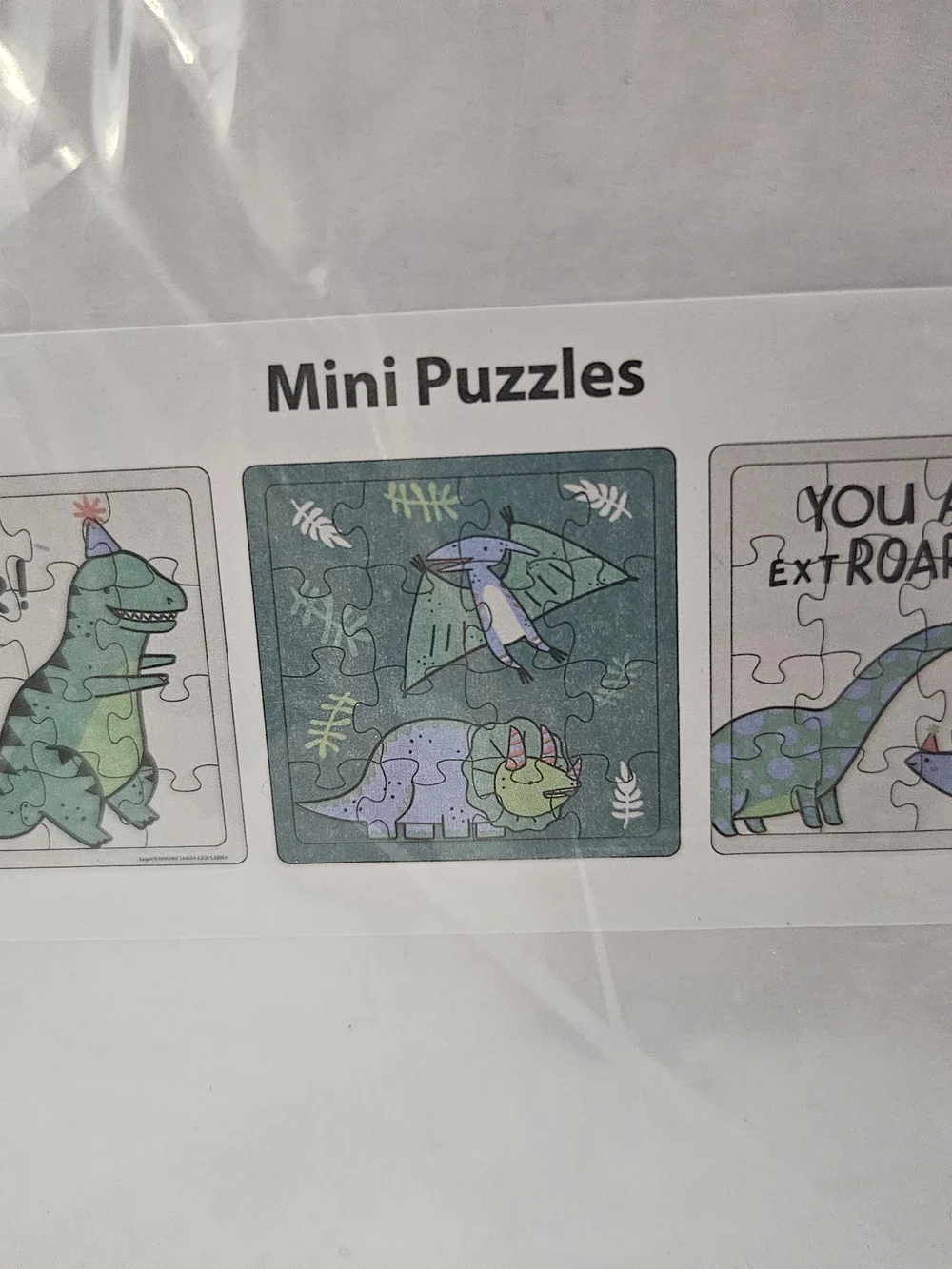 6 CT Spritz Dino Mini Puzzle Party Favors, Dinosaur Party Themed